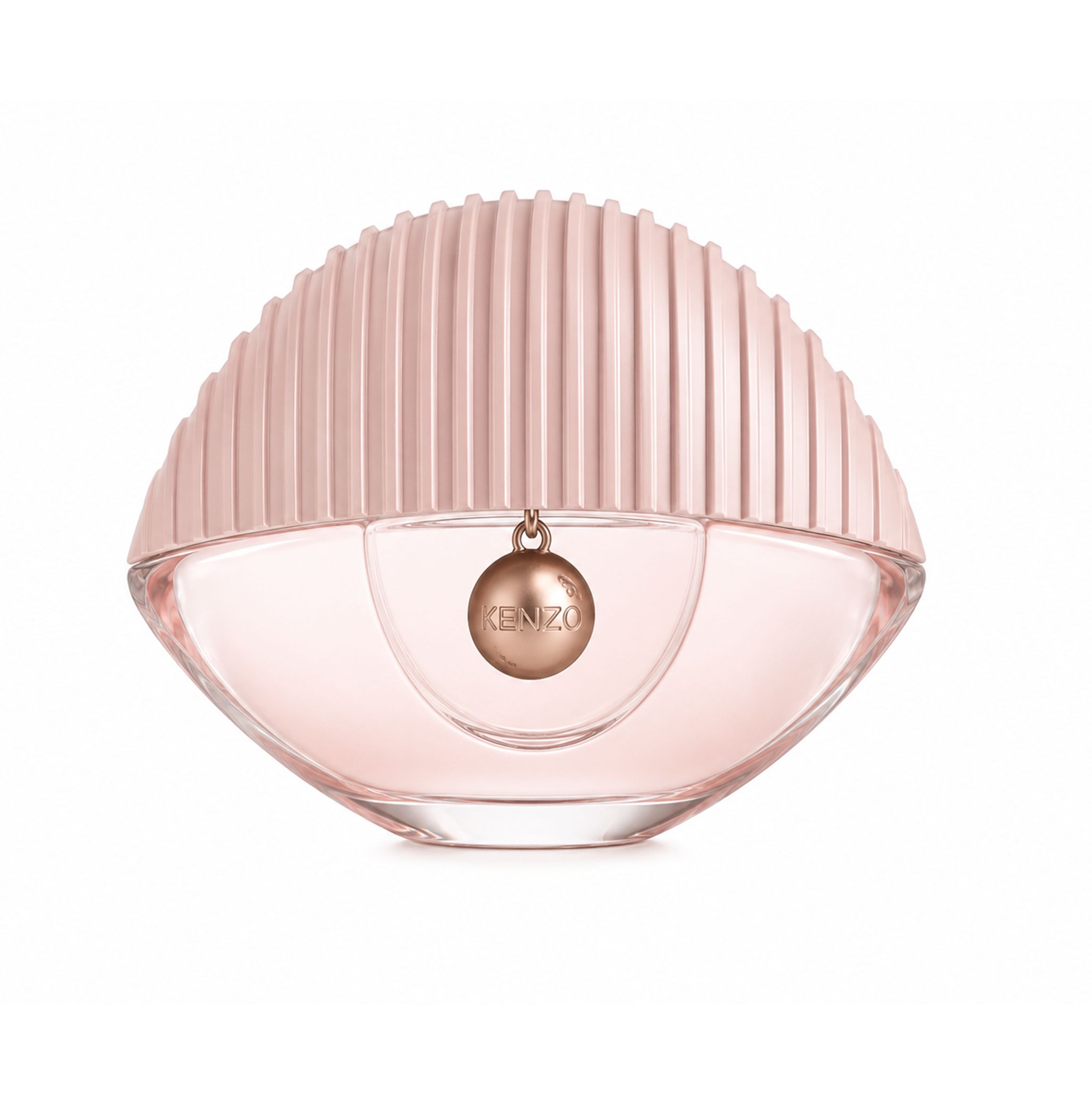 Kenzo World Eau de Toilette Spray. Flacon en forme d'œil rose. Pendentif boule. Sans emballage.