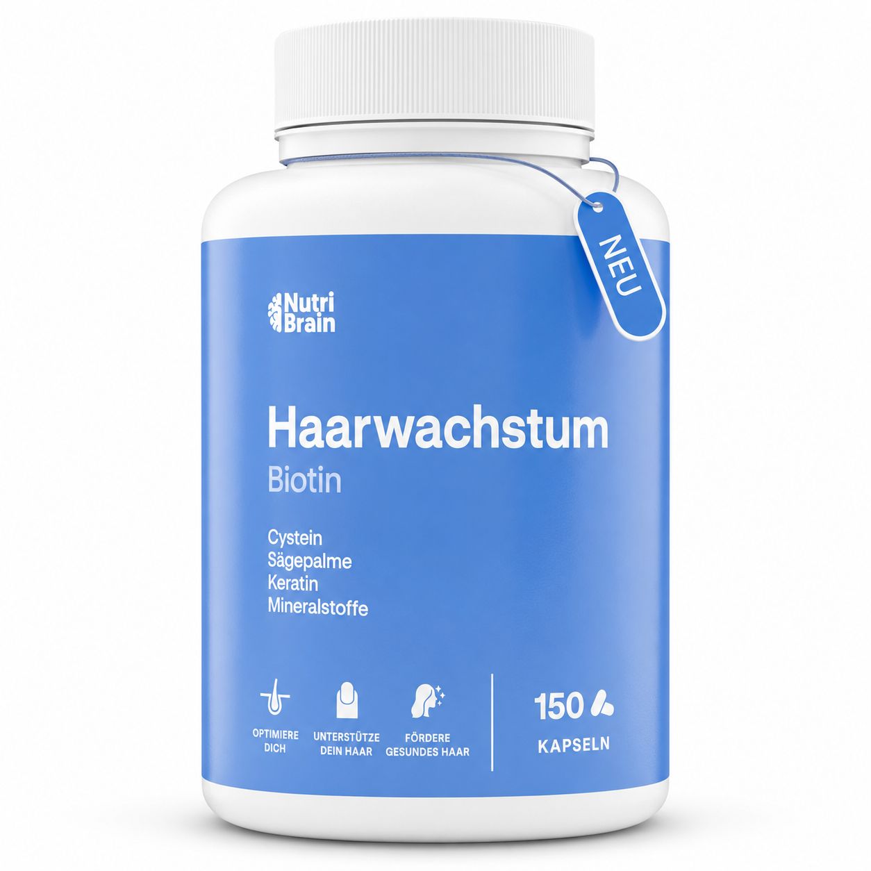 Gélules NutriBrain Haarwachstum Biotine : 150 gélules.