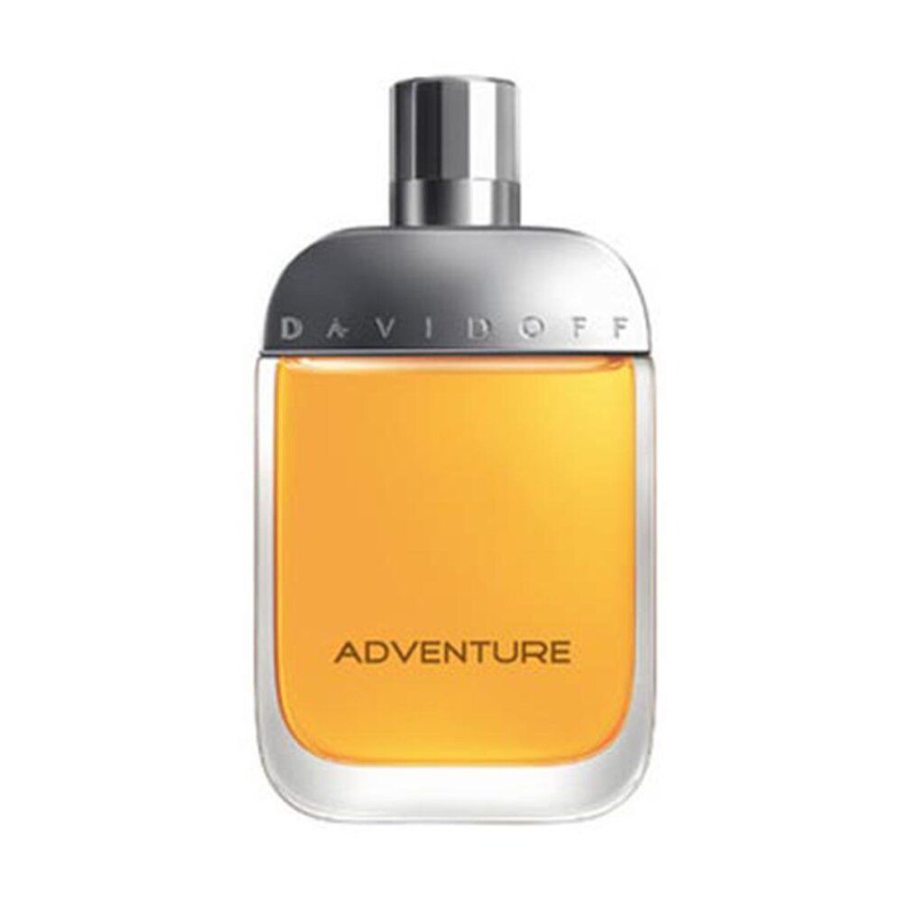 Flacon Davidoff Adventure Eau de Toilette avec bouchon argenté.