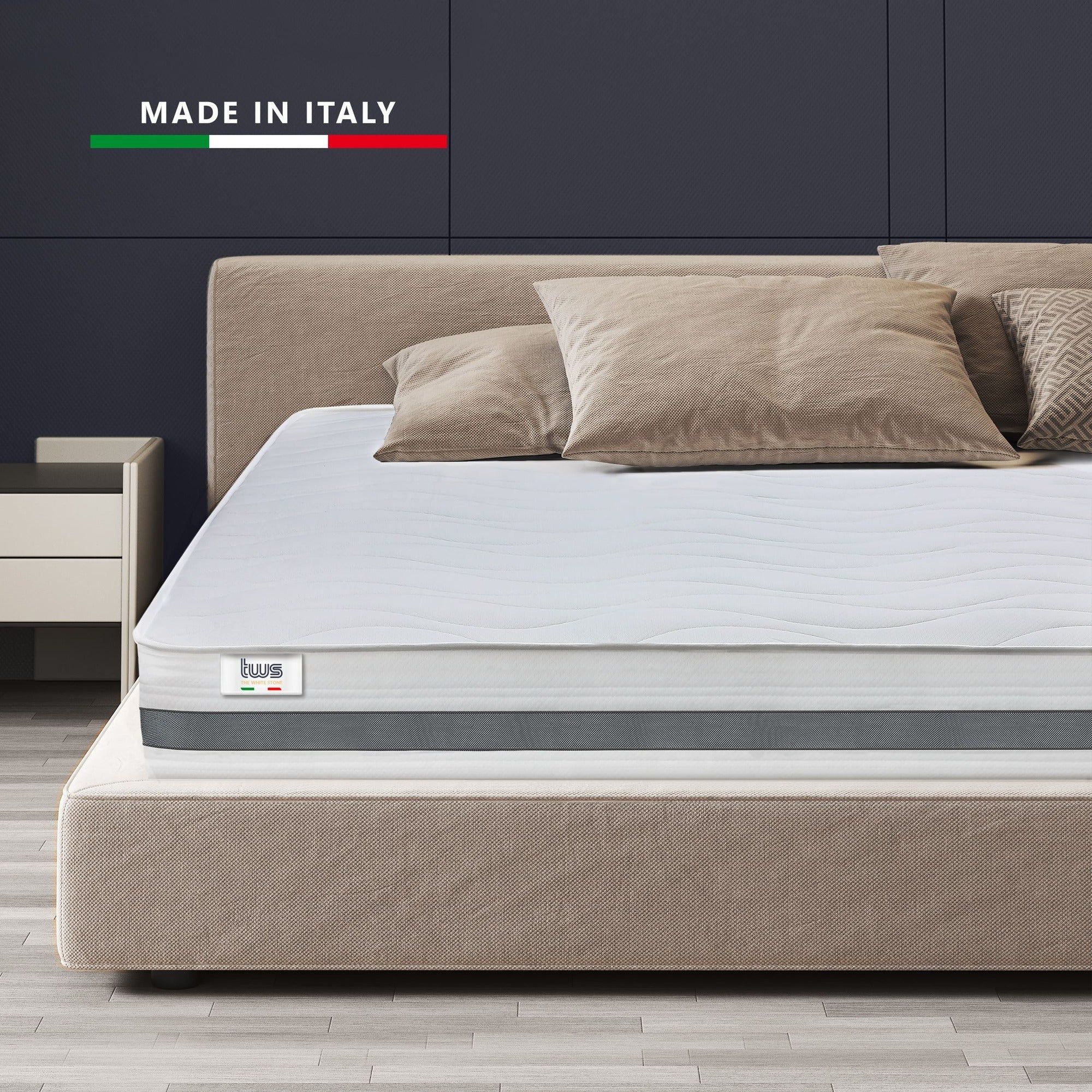 The White Stone Matras 160x190 cm van hypoallergeen Waterfoam, 16 cm