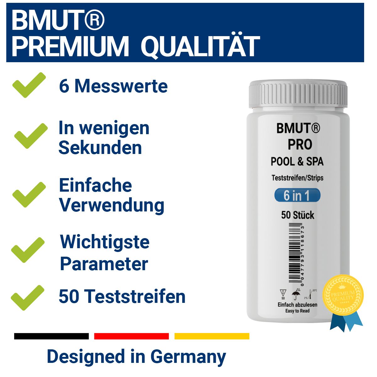 BMUT 6in1 hydromassage-watertester voor zwembaden en spa's 50 St ...