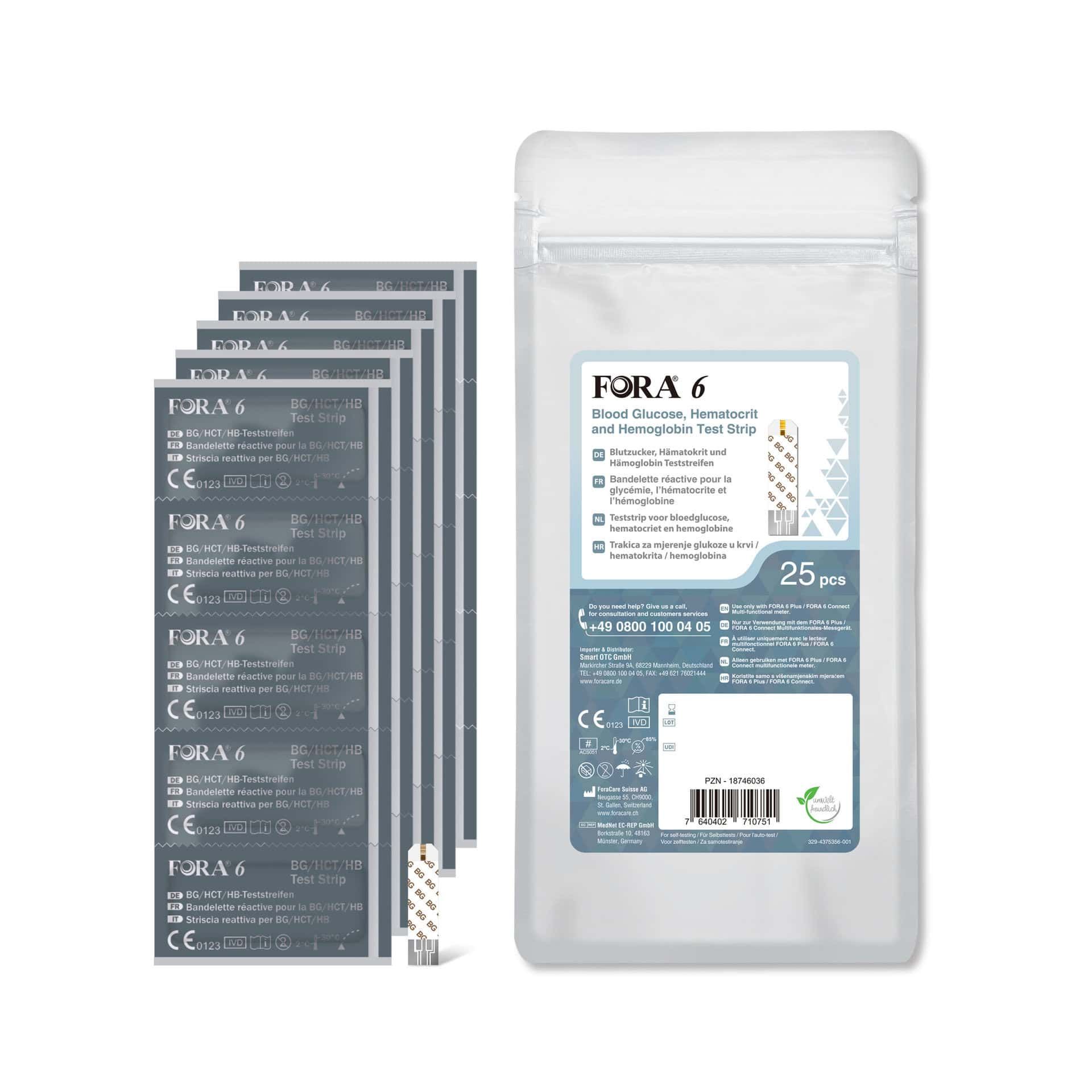 FORA 6 Connect Kit de Démarrage 6-en-1 - mg/dl - The Tester