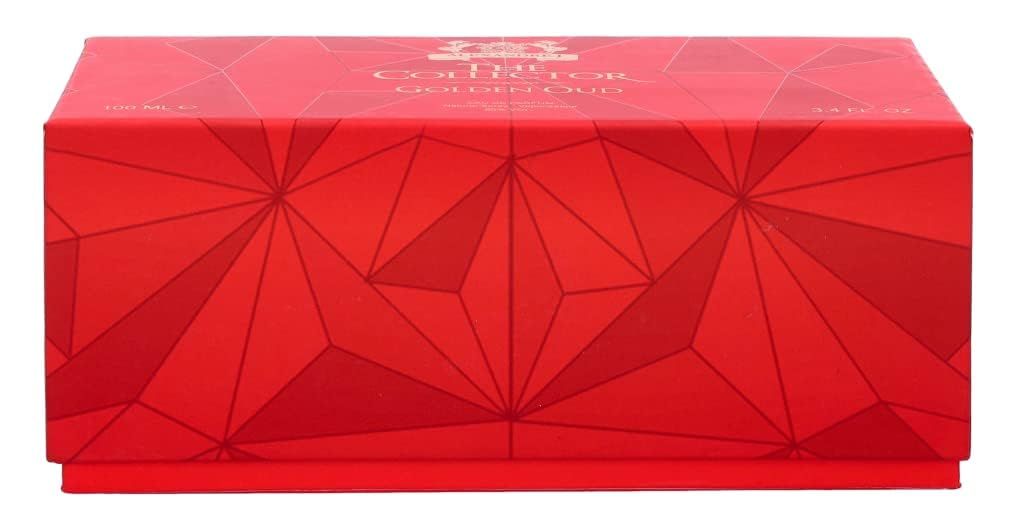 Boîte cadeau rouge à motif géométrique pour Golden Oud.