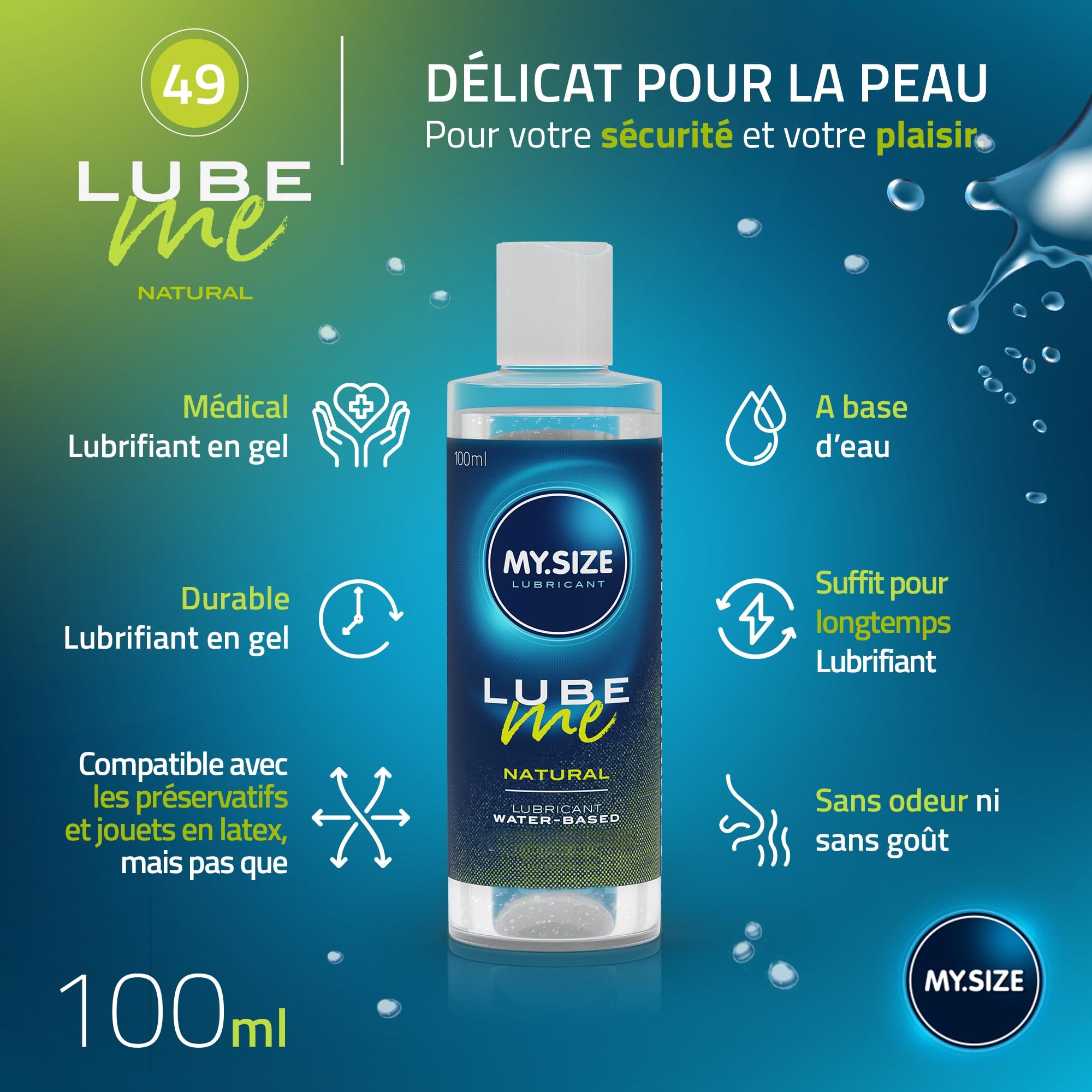 MY.SIZE PRO Préservatifs + LUBE ME Natural + Body Candle Set