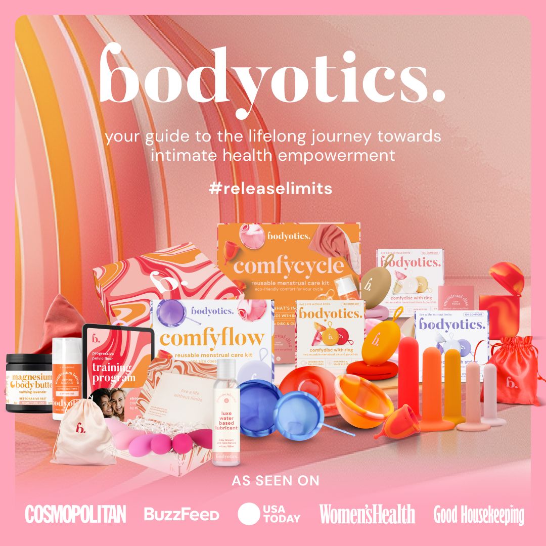 Bodyotics producten voor intieme verzorging en welzijn, waaronder menstruatiediscs en Comfycle.