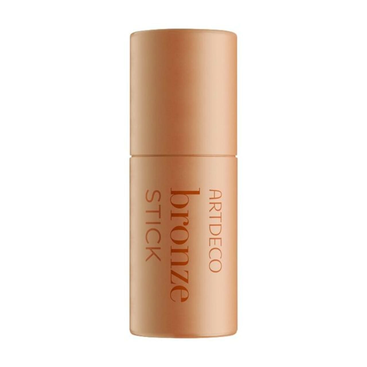 Bronze Stick van Artdeco. Cilindervormige houder met opgedrukte tekst. Dop erop. Product in bronskleur.