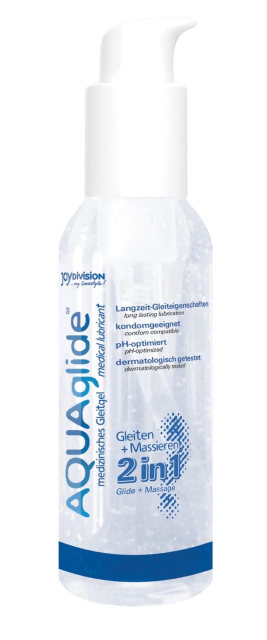 Gel lubrifiant Joydivision AQUAGLIDE "Exotic" dans un tube avec image de fruit.