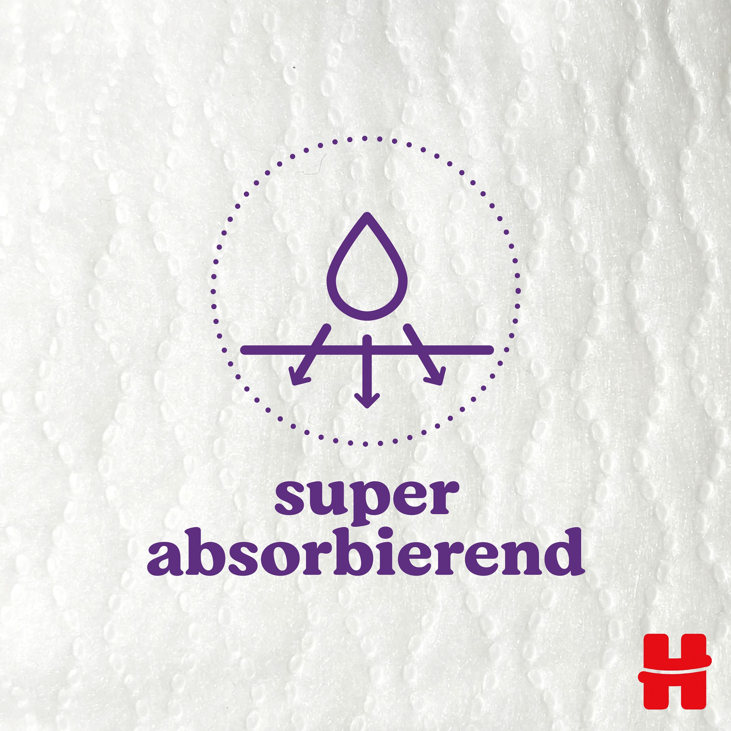 Symbool voor super absorberend vermogen met een druppel en naar beneden wijzende pijlen.