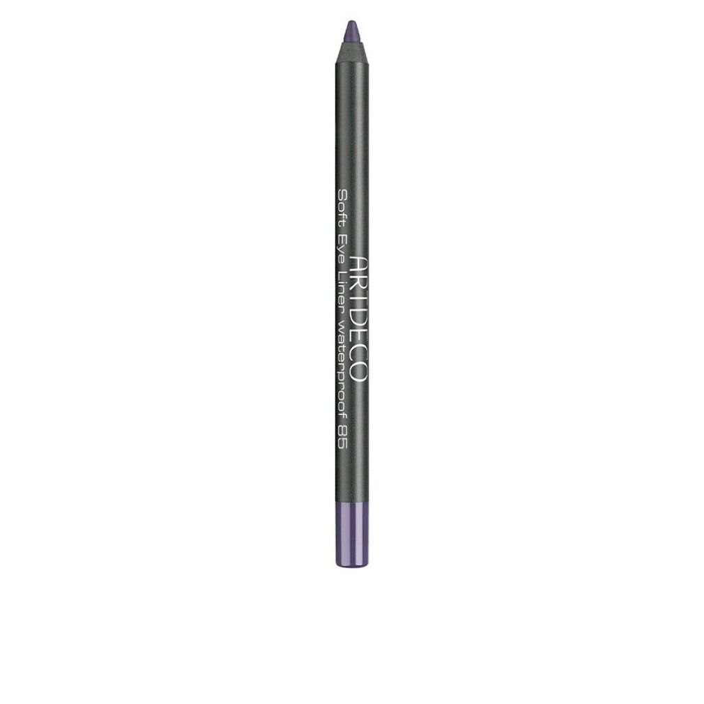 Crayon Artdeco Soft Eye Liner Waterproof 85 Damask Violet. Crayon gris foncé avec pointe violette. Inscription du produit.
