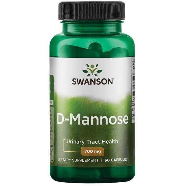 Gélule verte Swanson D-Mannose 700 mg pour la santé des voies urinaires.