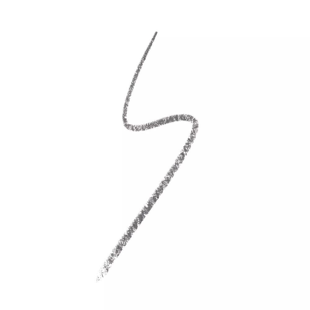 Trait de khôl gris sur fond blanc.